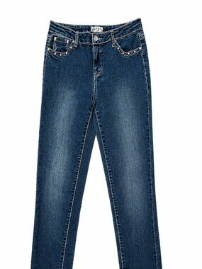 Earl Jeans Embellished Bootcut Jeans – Y2K Western Glam Studded Pockets Denim